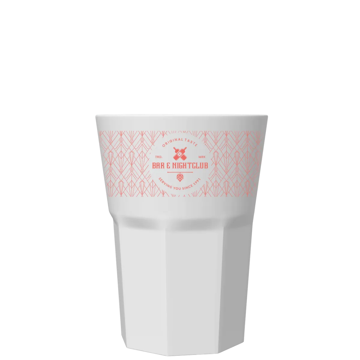 Verre à Mojito 43 cl, Blanc en pp, personnalisation quadrichromie