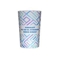Gobelet 50 cl., Bord roulé "Stadium" personnalisé en Quadrichromie