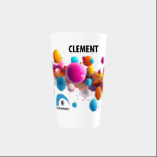 Gobelet 25 / 33 cl, personnalisation en quadrichromie digitale 360° (sans limite de couleurs) + Personnalisation individuelle . Exemples : nom, prénom, fonction, numérotation ...