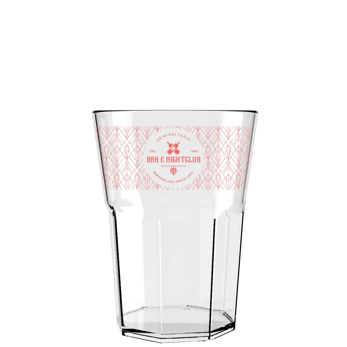 Verre à Mojito 43 cl, translucide en pp,  personnalisation quadrichromie