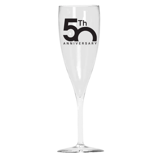 Flûte à champagne transparente personnalisée en  1 couleur, incassable fabriqué en tritan, contenance 16 cl