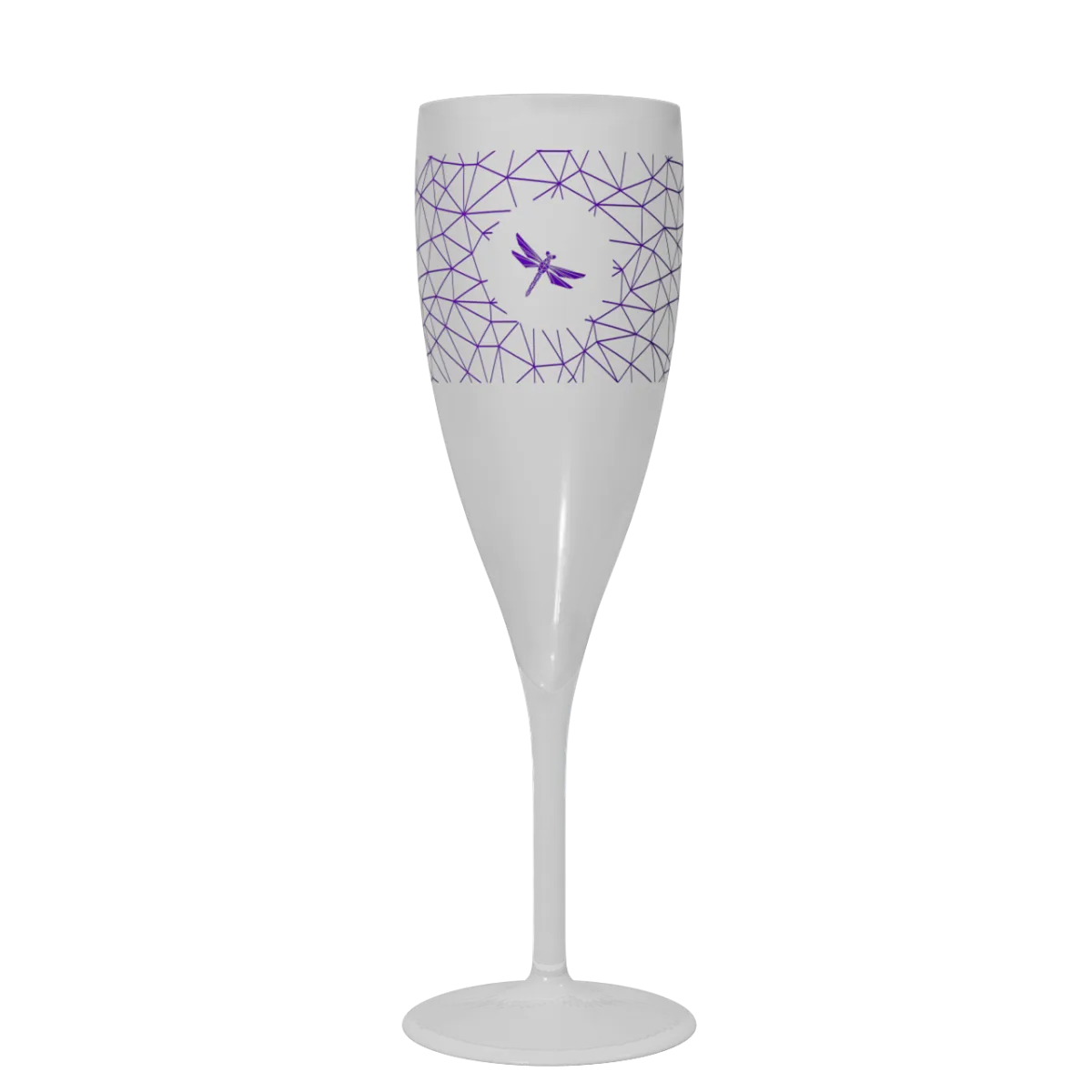 Flûte à champagne 16 cl en pp, personnalisation en sérigraphie 1 couleur