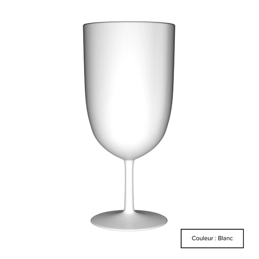 Verre à vin Events 18 cl en PP blanc - sans personnalisation